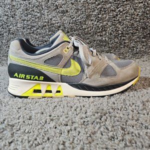 Nike Air Stab Shoes Mens Size 13 Gray Green Black Athletic Sneakers 312451-003